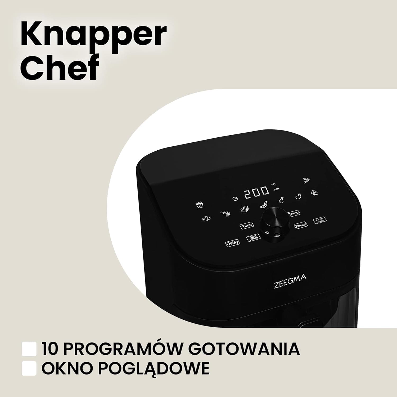 Frytkownica Beztłuszczowa ZEEGMA KNAPPER CHEF 1600W