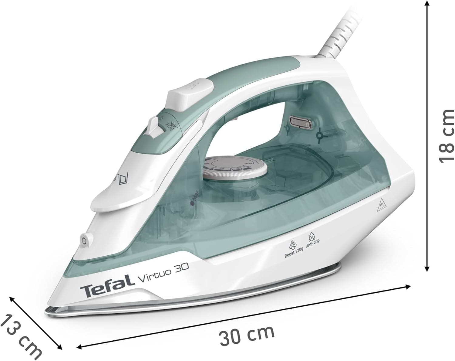Żelazko parowe ceramiczne Tefal Virtuo  anti-drip 2000W